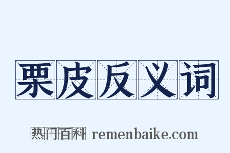 栗皮反义词是什么意思的图片